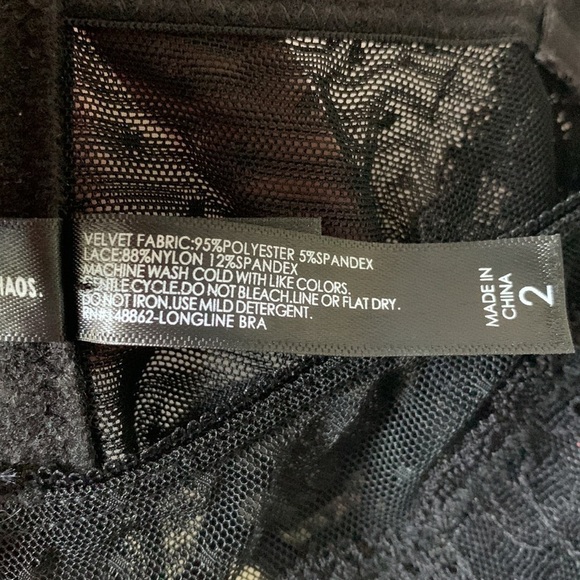 NWOT TORRID Longline Velvet and Lace Unlined Underwire Bra - Picture 8 of 10